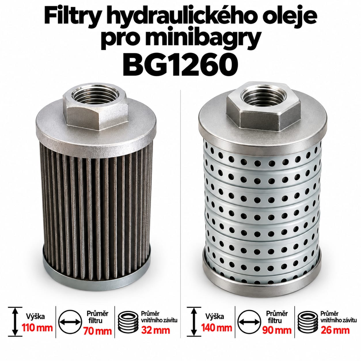 filtr hydraulického oleje BG1260
