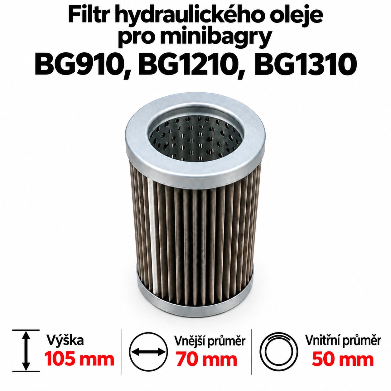 filtr hydraulického oleje BG910, 1210, 1310